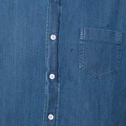 Tom Ford Blue Lightweight Denim Button Front Shirt XXL
