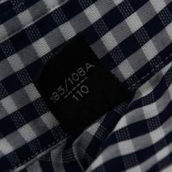 Tom Ford Blue Gingham Check Cotton Shirt XXXL 