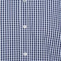 Tom Ford Blue Gingham Check Cotton Shirt XXXL 