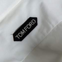 Pre Owned قميص توم فورد بوبلين قطن أبيض  بأكمام أسطوانية مقاس كبير جدًا جدًا - إكس إكس لارج