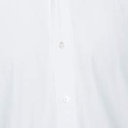 Pre Owned قميص توم فورد بوبلين قطن أبيض  بأكمام أسطوانية مقاس كبير جدًا جدًا - إكس إكس لارج