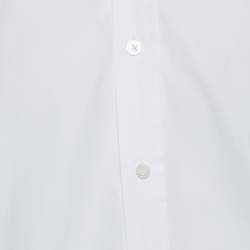 Pre Owned قميص توم فورد قطن أبيض أساور عريضة بوبيلن مقاس كبير جداً جداً (اكس اكس لارج)