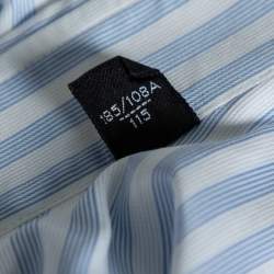 مملوكة مسبقًا Tom Ford Blue Striped Cotton Button Up Shirt XXXL 