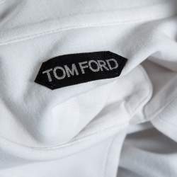 Pre Owned قميص توم فورد ميليتري قطن أ[يض جيب مزدوج مقاس كبير جداً (اكس لارج)