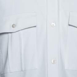 Pre Owned قميص توم فورد ميليتري قطن أ[يض جيب مزدوج مقاس كبير جداً (اكس لارج)