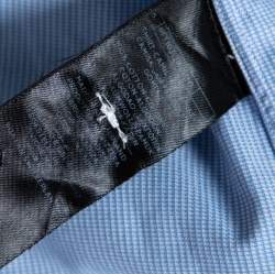 Pre Owned Tom Ford Sky Blue Cotton Patterned Shirt XXL 