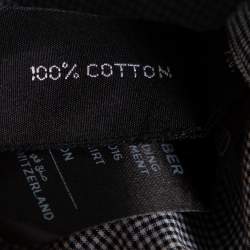 مملوكة مسبقًا Tom Ford Black Micro Check Cotton Button Front Shirt XL