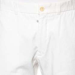 Pre Owned Tom Ford White Cotton Straight Leg Trousers XL