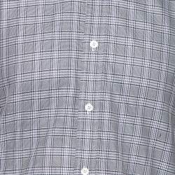Pre Owned Tom Ford Grey Checkered Cotton Button Front Shirt XL  