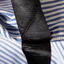 Pre Owned Tom Ford Blue & White Striped Cotton Button Front Shirt L