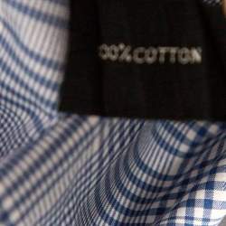 Pre Owned Tom Ford Blue Glen Checkered Cotton Button Front Shirt L