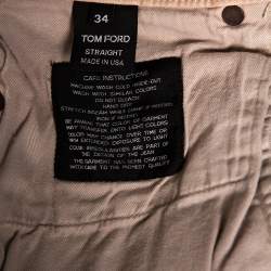 مملوكة مسبقًا بنطلون جينز توم فورد قصة مستقيمة دنيم بيج مقاس كبير