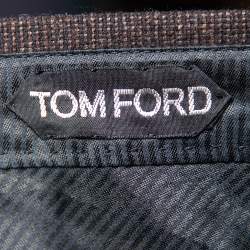 Tom Ford Brown Wool & Cashmere Straight Leg Pants M