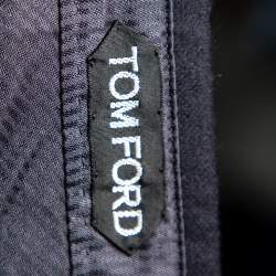 Pre Owned Tom Ford Navy Blue Wool Straight Leg Pants XL