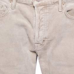 Pre Owned Tom Ford Grey Corduroy Straight Leg Pants L
