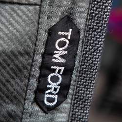 Pre Owned Tom Ford Charcoal Grey Wool & Silk Pants L