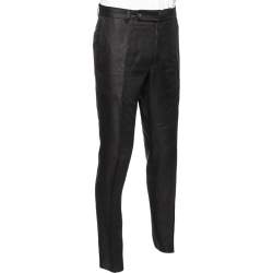 Pre Owned Tom Ford Black Linen Straight Leg Pants L