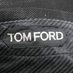 Pre Owned Tom Ford Black Linen Straight Leg Pants L