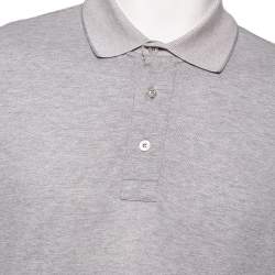 Pre Owned تي شيرت توم فورد قطن بيكيه رصاصي فاتح مقاس 3 إكس لارج