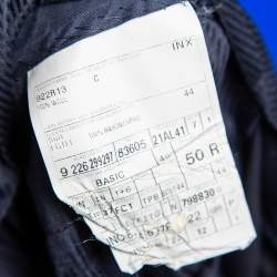 مملوكة مسبقًا بنطلون توم فورد صوف أزرق كحلي أرجل مستقيمة مقاس كبير (لارج)