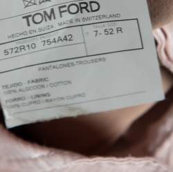 مملوكة مسبقًا بنطلون توم فورد قطن بيج رسمي مقاس كبير جداً (اكس لارج)