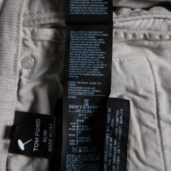 Tom Ford Grey Corduroy Slim Fit Pants L