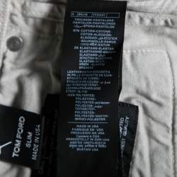 Tom Ford Grey Corduroy Slim Fit Pants L