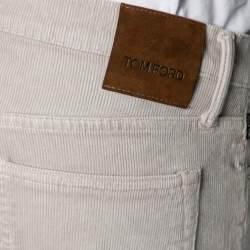 Tom Ford Grey Corduroy Slim Fit Pants L