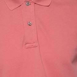 Pre Owned Tom Ford Pink Cotton Pique Short Sleeve Polo T-Shirt L