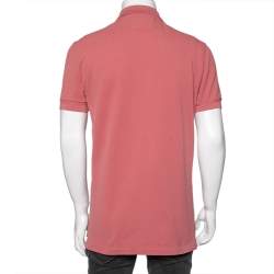 Pre Owned Tom Ford Pink Cotton Pique Short Sleeve Polo T-Shirt L