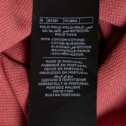 Pre Owned Tom Ford Pink Cotton Pique Short Sleeve Polo T-Shirt L