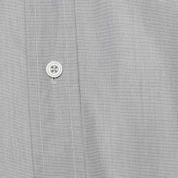 Pre Owned Tom Ford Light Grey Cotton Button Front Shirt L