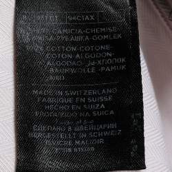 Pre Owned Tom Ford Pink Textured Cotton Long Sleeve Shirt M