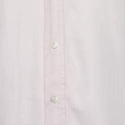 Pre Owned Tom Ford Pink Textured Cotton Long Sleeve Shirt M