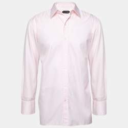 Pre Owned Tom Ford Pink Cotton Long Sleeve Shirt XS