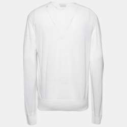 Pre Owned Tom Ford White Knit Long Sleeve T-Shirt XXL