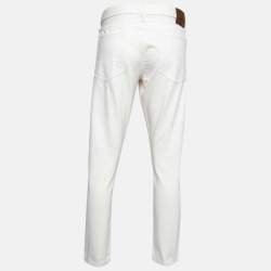 Pre Owned Tom Ford White Denim Slim Fit Jeans XL
