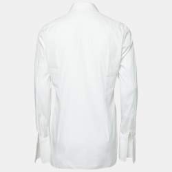 Pre Owned Tom Ford White Textured Cotton Shirt M