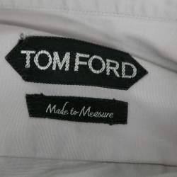 Pre Owned Tom Ford Grey Cotton Long Sleeve Shirt M