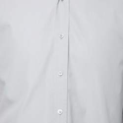 Pre Owned Tom Ford Grey Cotton Long Sleeve Shirt M
