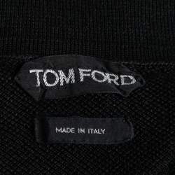 Pre Owned Tom Ford Black Cotton Short Sleeve Polo T-Shirt XL