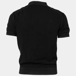 Pre Owned Tom Ford Black Cotton Short Sleeve Polo T-Shirt XL