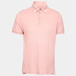 Pre Owned Tom Ford Pink Cotton Short Sleeve Polo T-Shirt XL