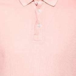 Pre Owned Tom Ford Pink Cotton Short Sleeve Polo T-Shirt XL