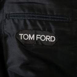 مملوكة مسبقًا Tom Ford Navy Blue Wool Single Breasted Blazer L