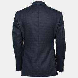مملوكة مسبقًا Tom Ford Navy Blue Wool Single Breasted Blazer L