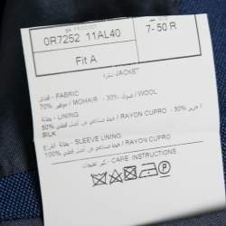 Pre Owned Tom Ford Blue Mohair Wool Single Breasted Blazer L