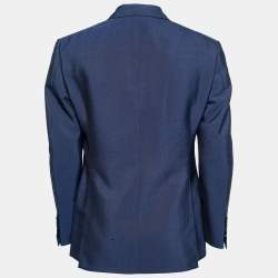 Pre Owned Tom Ford Blue Mohair Wool Single Breasted Blazer L