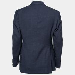 Pre Owned Tom Ford Navy Blue Wool Single Breasted Blazer L