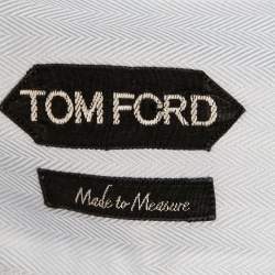 Pre Owned Tom Ford Blue Cotton Button Down Shirt L